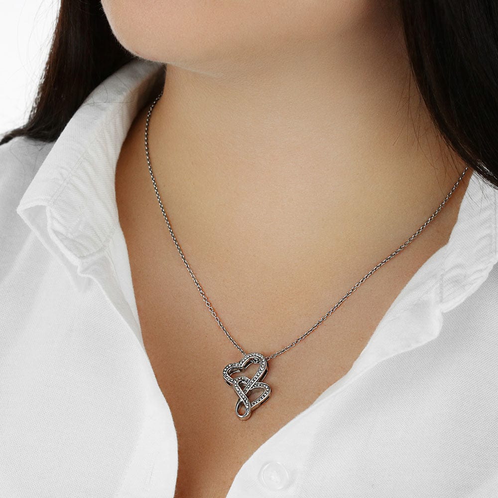 To My Smokin' Hot Babe - Double Heart Necklace