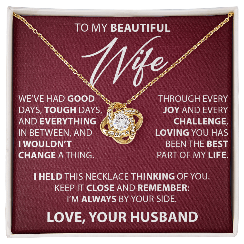 Gift for Wife from Husband - "Good and Tough Days" Necklace