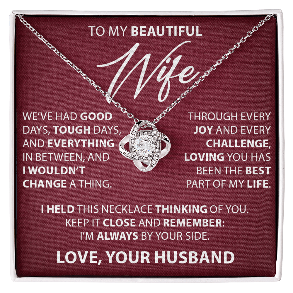 Gift for Wife from Husband - "Good and Tough Days" Necklace