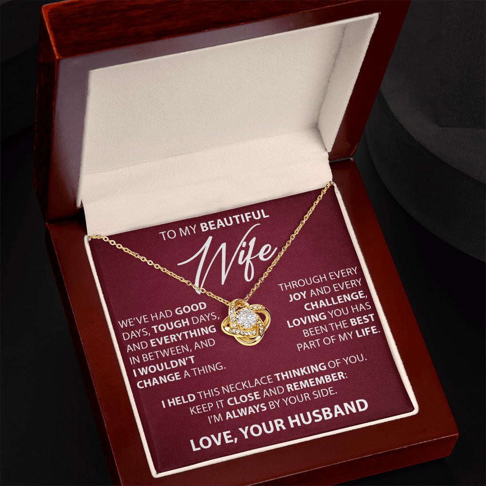 Gift for Wife from Husband - "Good and Tough Days" Necklace