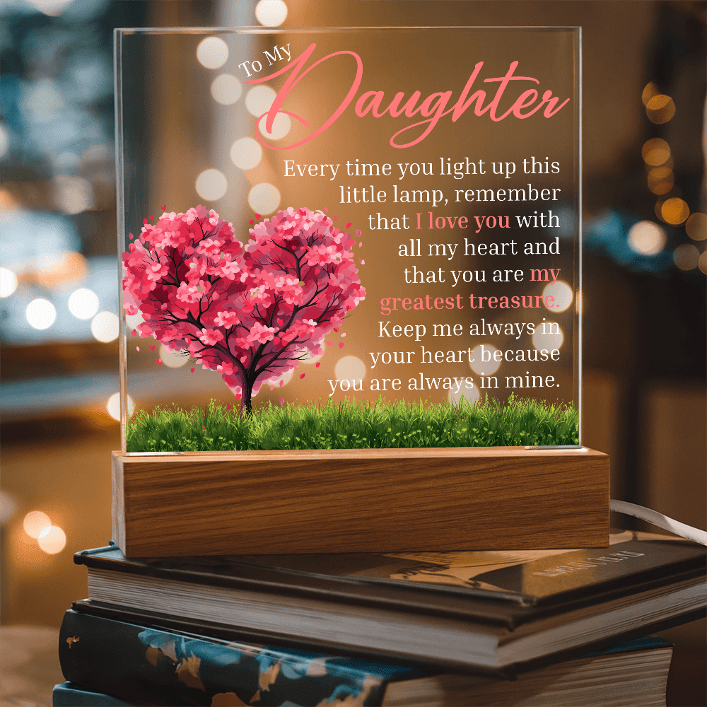 Gift for Daughter  - "My Greatest Treasure" LED Acrylic Plaque