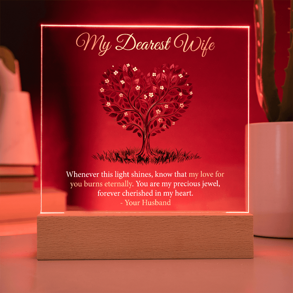 My Dearest Wife - Acrylic Square Plaque