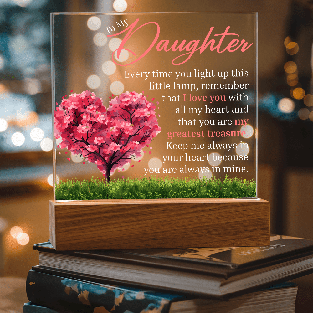 Gift for Daughter  - "My Greatest Treasure" LED Acrylic Plaque