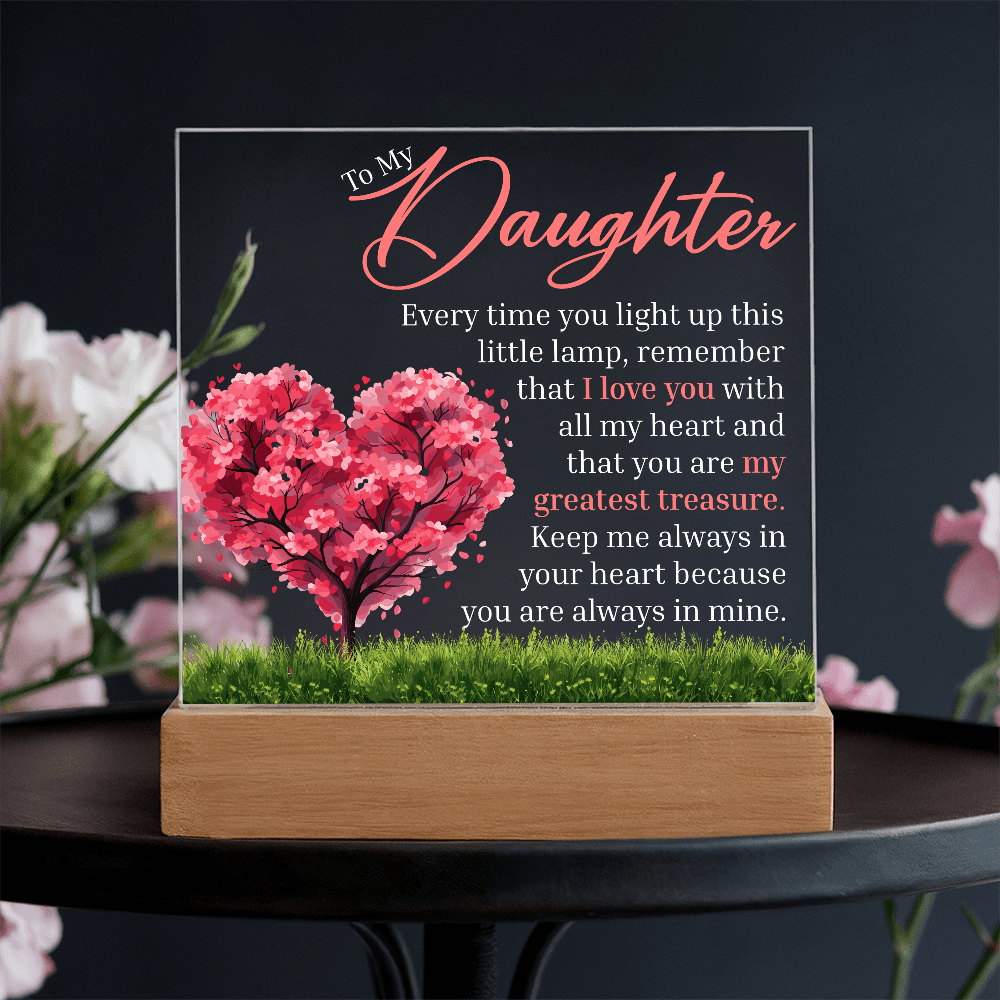 Gift for Daughter  - "My Greatest Treasure" LED Acrylic Plaque