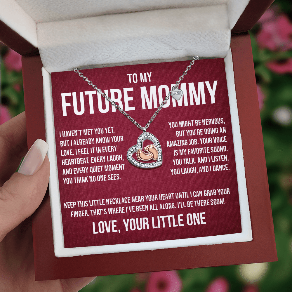 Gift for Future Mommy from Baby - "I Haven't Met You Yet" Necklace