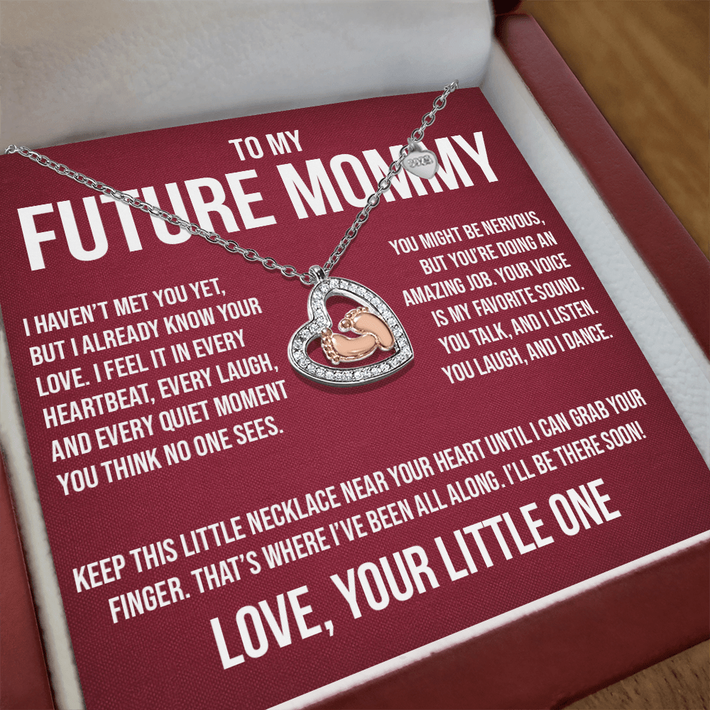 Gift for Future Mommy from Baby - "I Haven't Met You Yet" Necklace