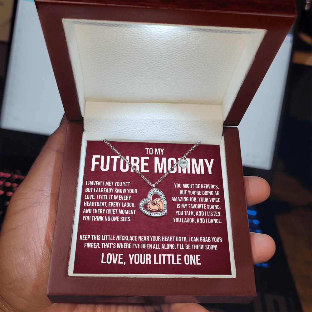Gift for Future Mommy from Baby - "I Haven't Met You Yet" Necklace