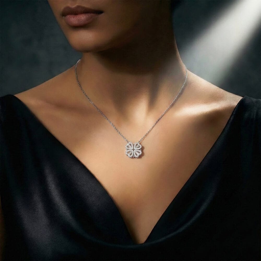 Gift for Wife from Husband - Magnetic Hearts Necklace