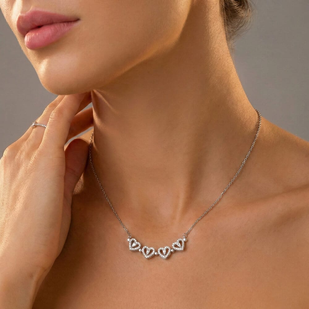 Gift for Wife from Husband - Magnetic Hearts Necklace
