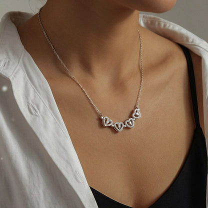 Gift for Wife from Husband - Magnetic Hearts Necklace