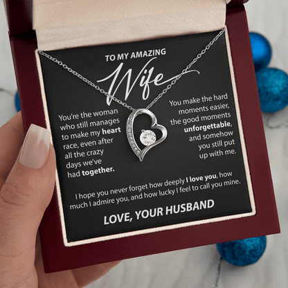 Gift for Wife from Husband - "You Make My Heart Race" Necklace