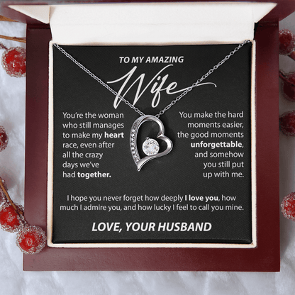 Gift for Wife from Husband - "You Make My Heart Race" Necklace