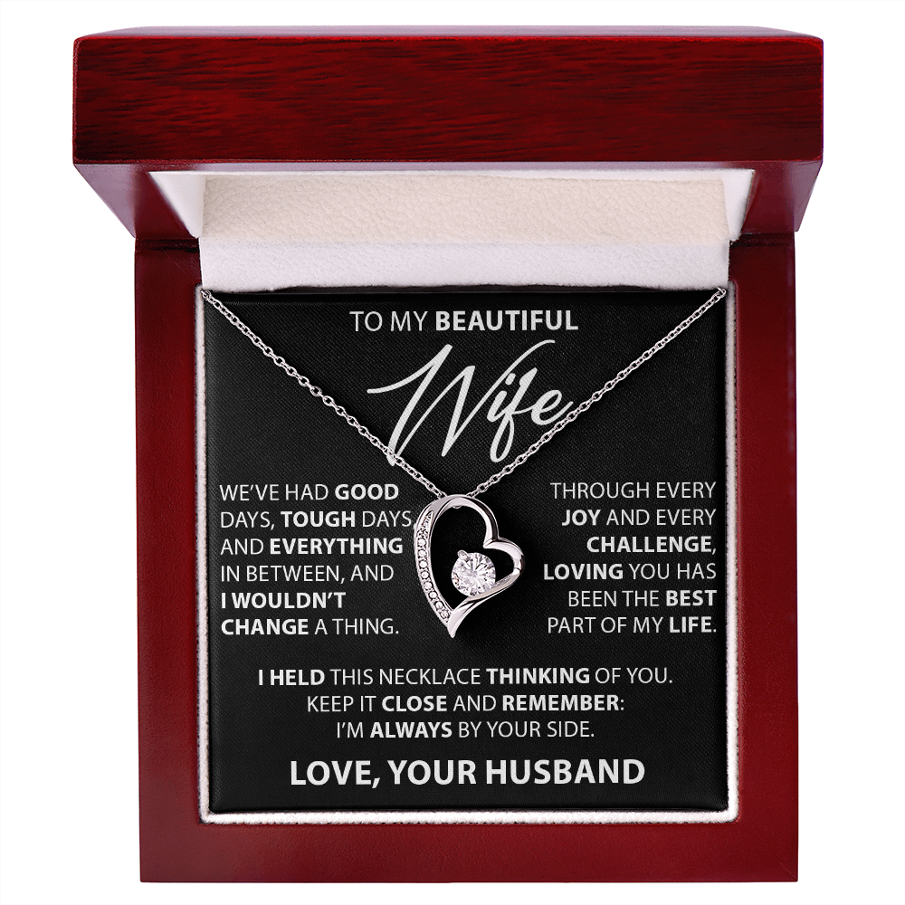 Gift for Wife from Husband - "Good and Tough Days" Necklace