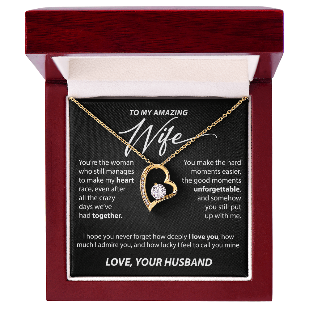 Gift for Wife from Husband - "You Make My Heart Race" Necklace