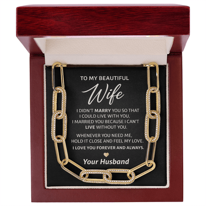 Gift for Wife from Husband - "Linked Chain" Necklace