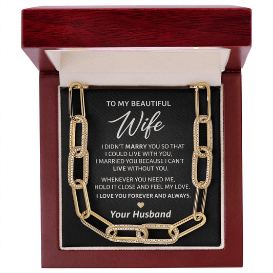Gift for Wife from Husband - "Linked Chain" Necklace