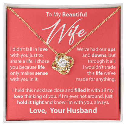 Gift for Wife from Husband - "I Chose You" Necklace