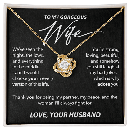 Gift for Wife from Husband - "Highs and Lows" Necklace