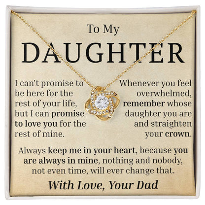Gift for Daughter from Dad - "I Can't Promise" Necklace