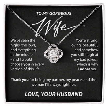Gift for Wife from Husband - "Highs and Lows" Necklace