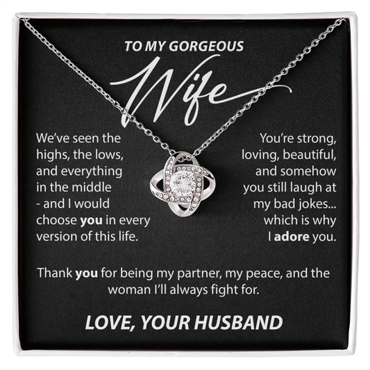 Gift for Wife from Husband - "Highs and Lows" Necklace