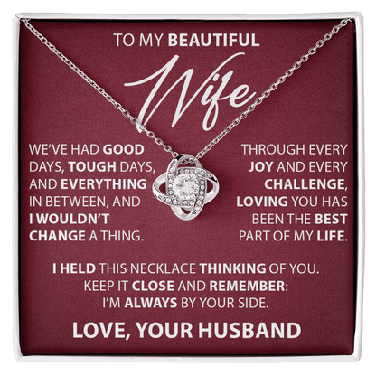 Gift for Wife from Husband - "Good and Tough Days" Necklace