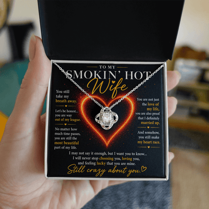 To My Smokin' Hot Wife - Love Knot Necklace