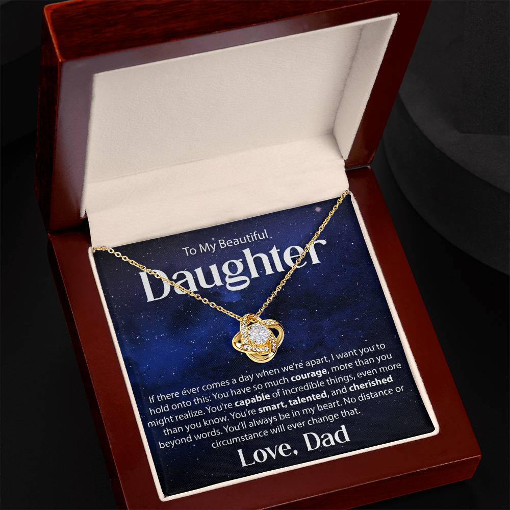 Gift for Daughter from Dad - "If There Ever Comes A Day" Necklace