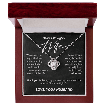 Gift for Wife from Husband - "Highs and Lows" Necklace