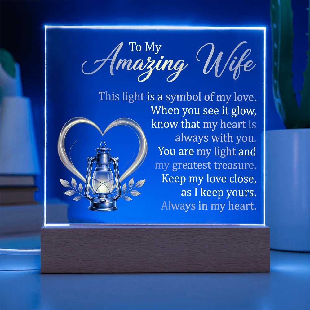 To My Amazing Wife - Acrylic Square Plaque