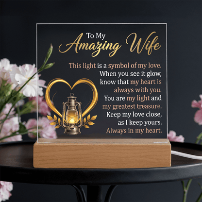 To My Amazing Wife - Acrylic Square Plaque