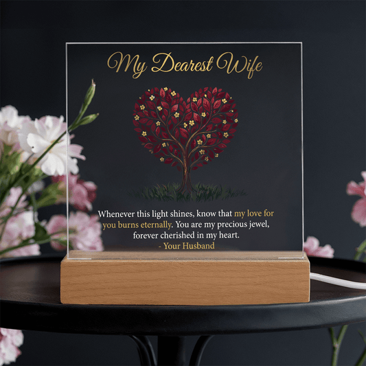 My Dearest Wife - Acrylic Square Plaque