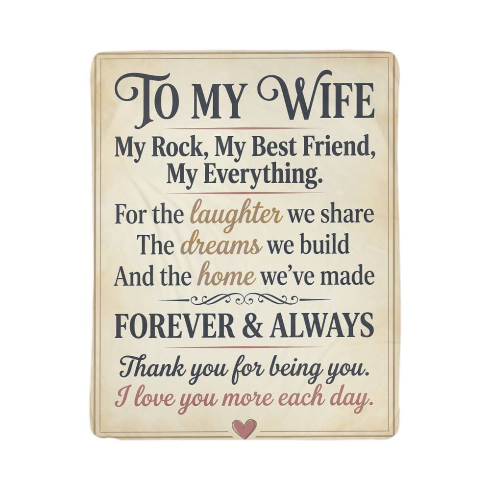 Sherpa Fleece Blanket -  To My Wife