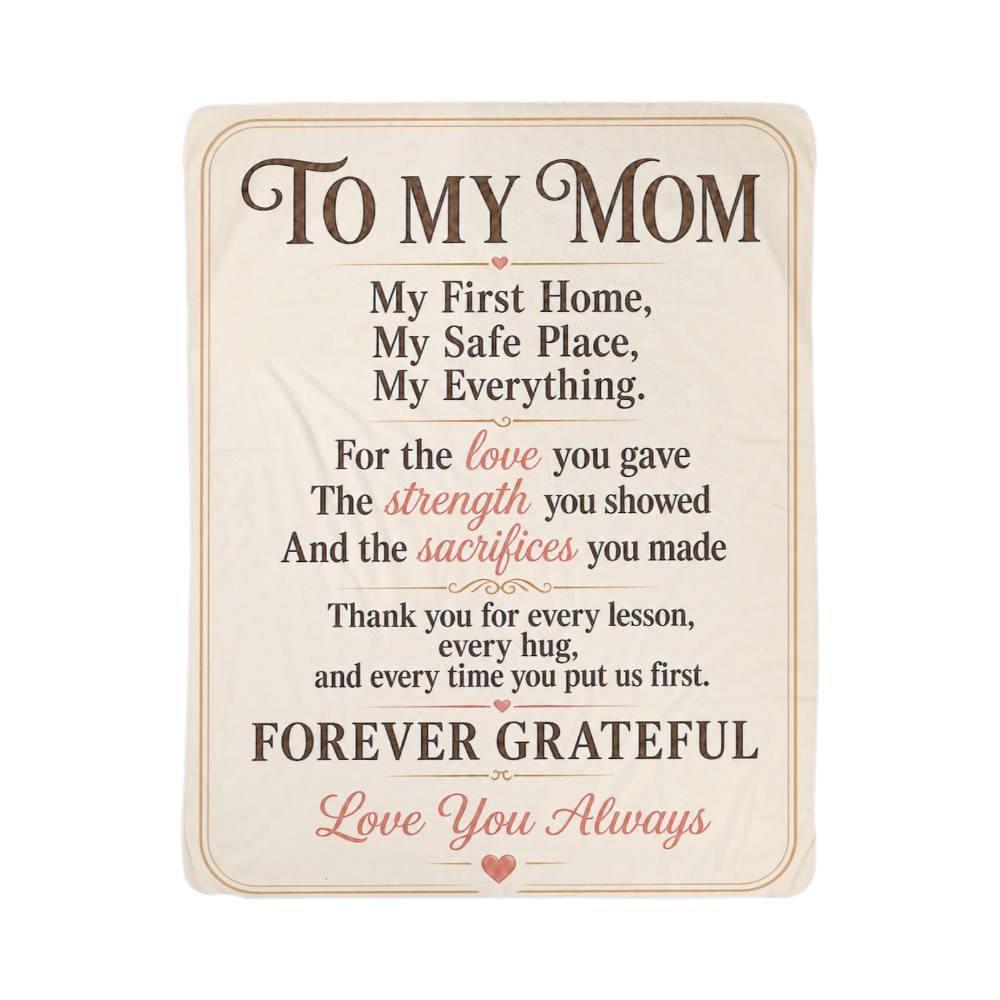 To My Mom / Gift from Child - Sherpa Fleece Blanket