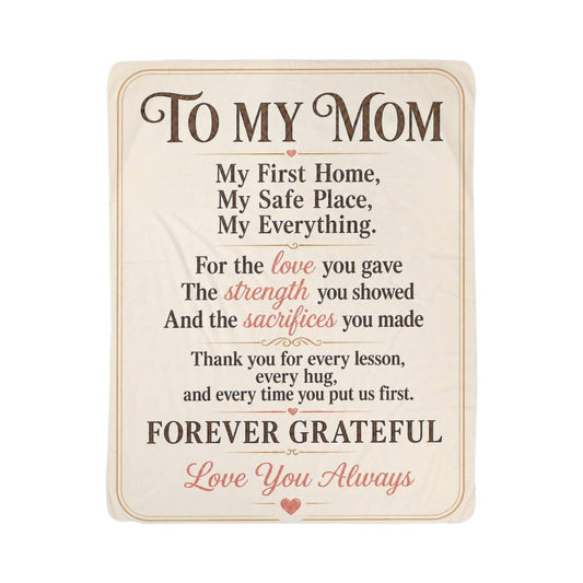 To My Mom / Gift from Child - Sherpa Fleece Blanket