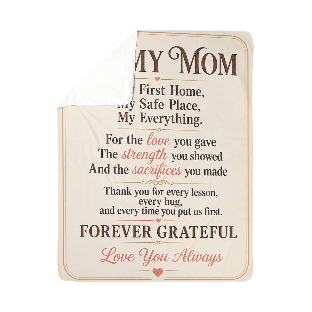 To My Mom / Gift from Child - Sherpa Fleece Blanket