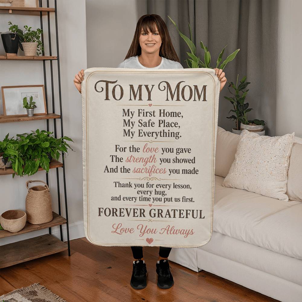 To My Mom / Gift from Child - Sherpa Fleece Blanket