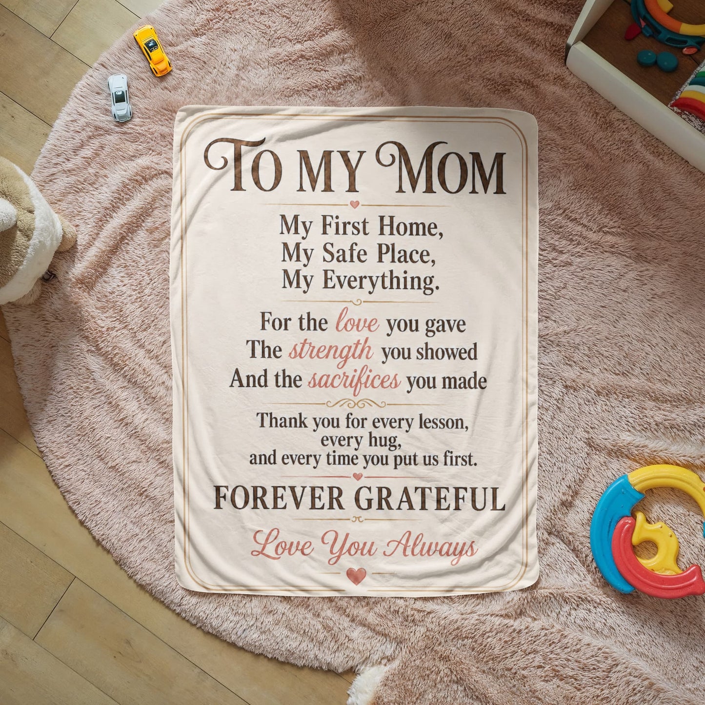 To My Mom / Gift from Child - Sherpa Fleece Blanket