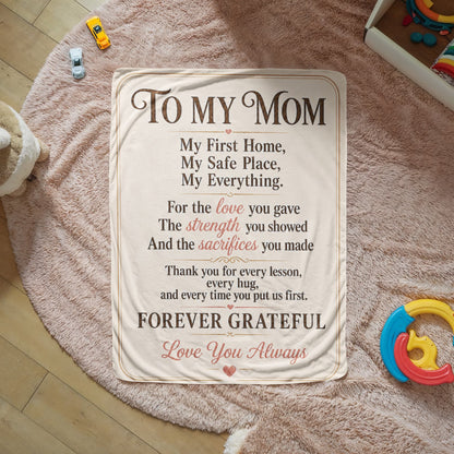 To My Mom / Gift from Child - Sherpa Fleece Blanket