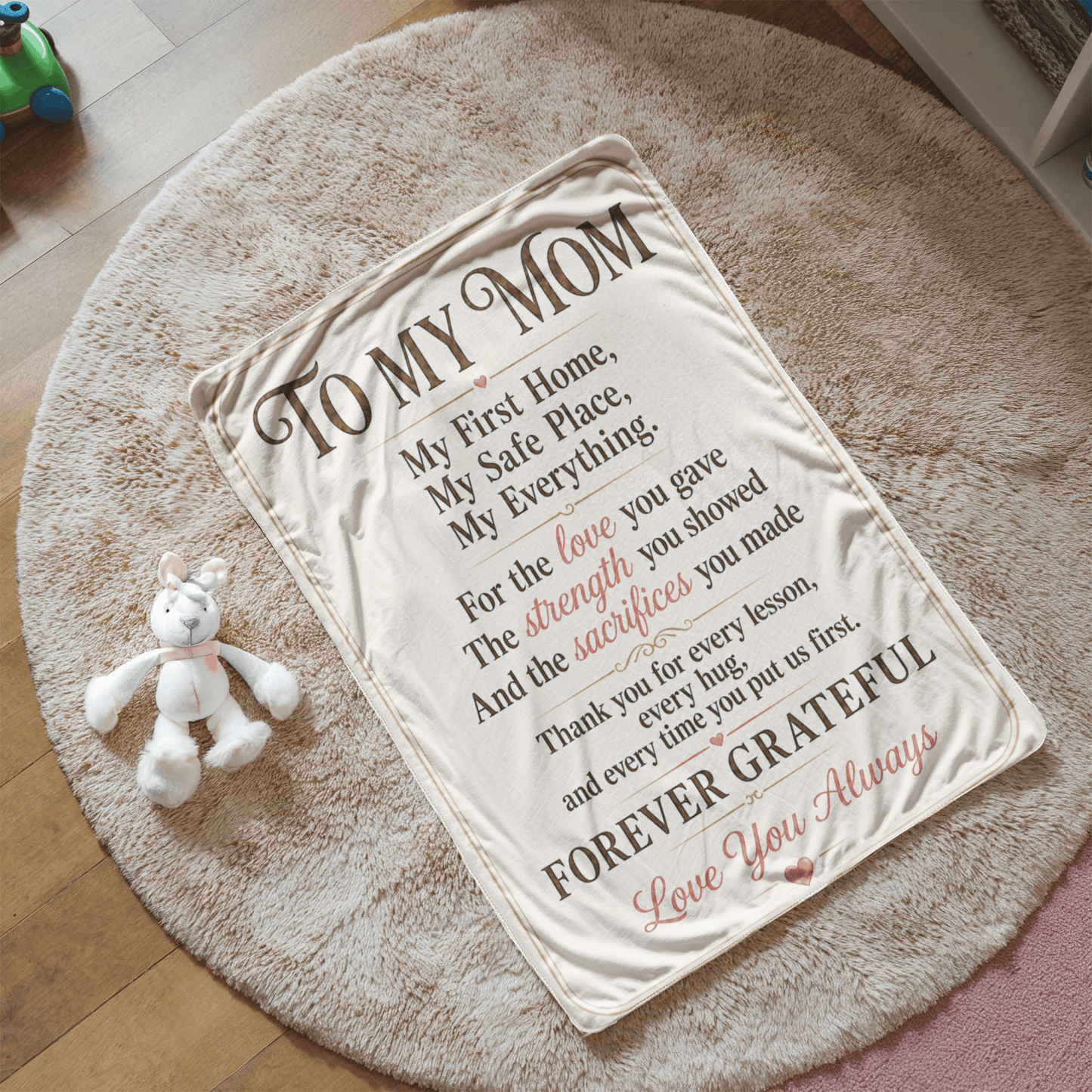 To My Mom / Gift from Child - Sherpa Fleece Blanket