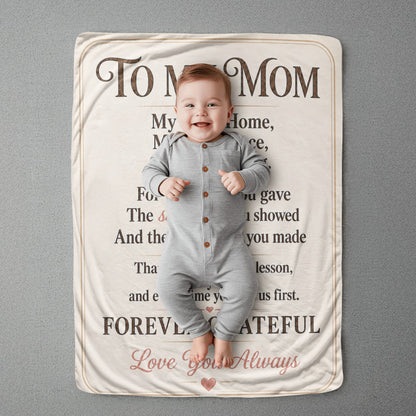 To My Mom / Gift from Child - Sherpa Fleece Blanket