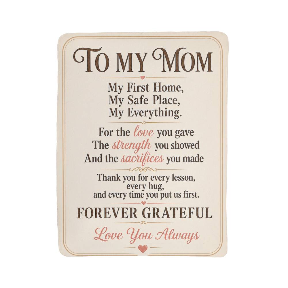 To My Mom / Gift from Child - Sherpa Fleece Blanket