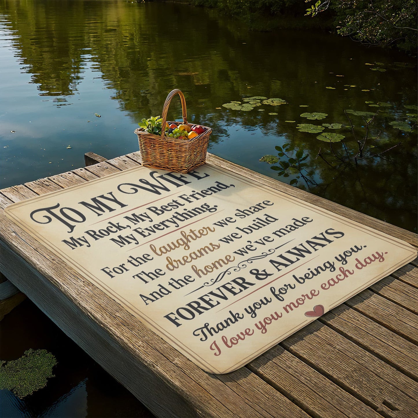 Sherpa Fleece Blanket -  To My Wife