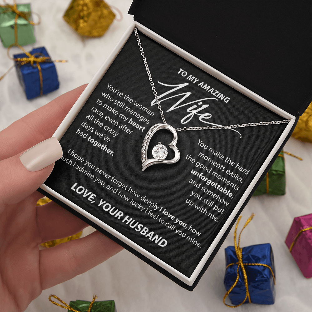 Gift for Wife from Husband - "You Make My Heart Race" Necklace