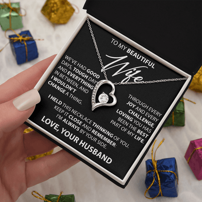Gift for Wife from Husband - "Good and Tough Days" Necklace