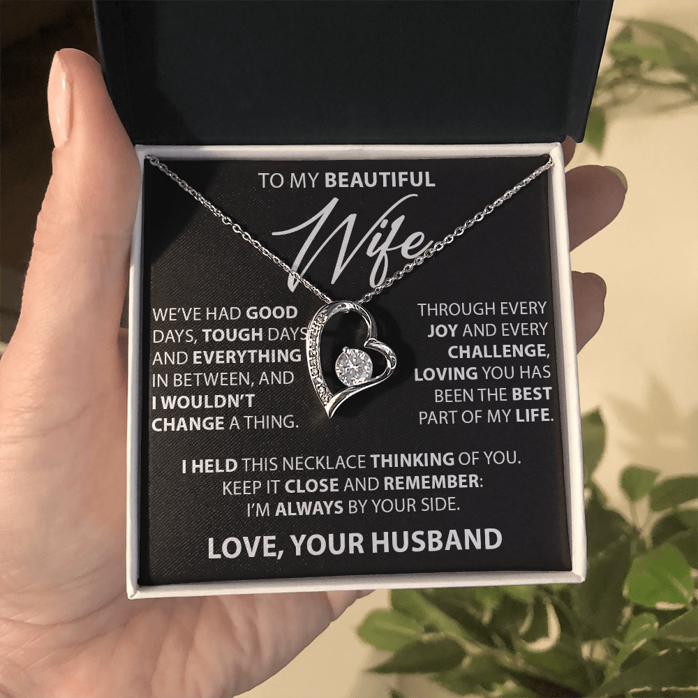 Gift for Wife from Husband - "Good and Tough Days" Necklace