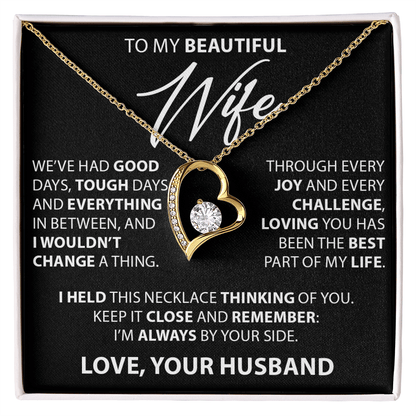 Gift for Wife from Husband - "Good and Tough Days" Necklace