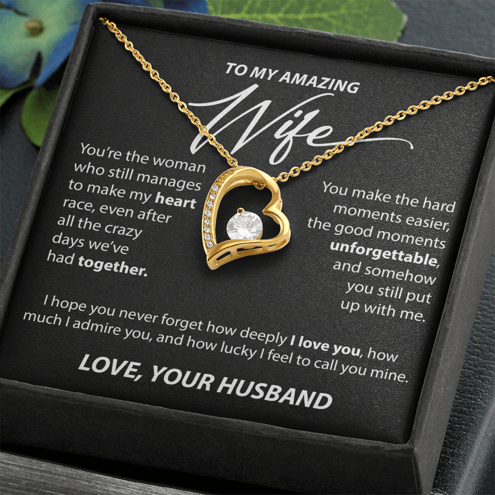Gift for Wife from Husband - "You Make My Heart Race" Necklace