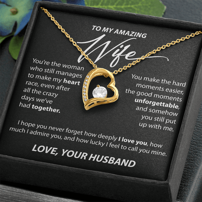 Gift for Wife from Husband - "You Make My Heart Race" Necklace