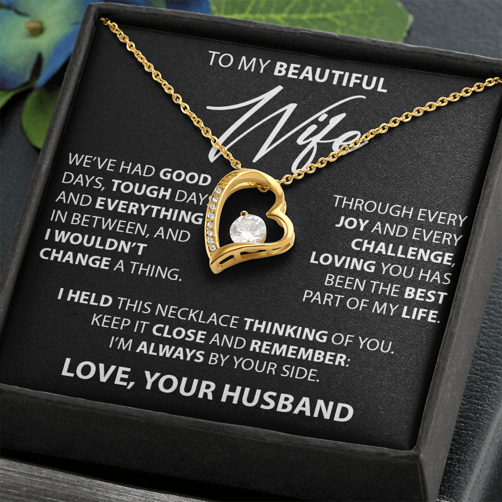 Gift for Wife from Husband - "Good and Tough Days" Necklace